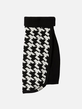 Dog sweater with Pied de Chien embroidery