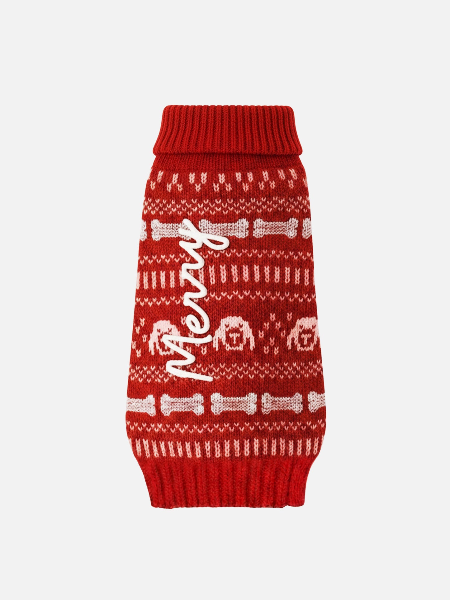 Hundepullover mit Merry-Stickerei 