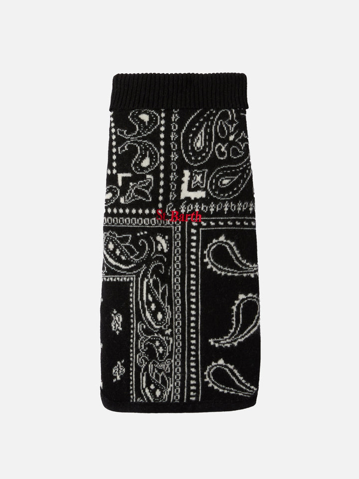 Dog sweater with Bandana print