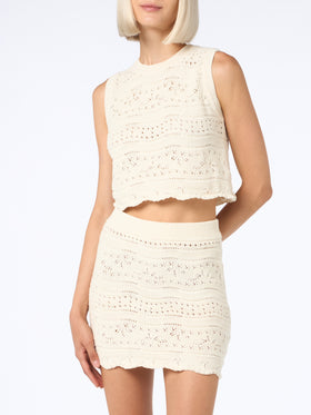 Woman cotton knit mini skirt Apple - MC2 Saint Barth
