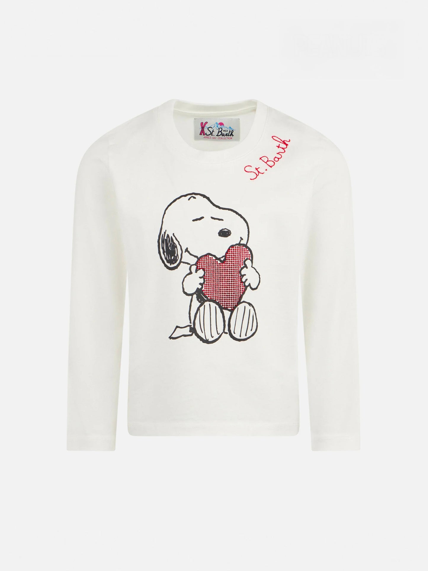 Camiseta para niña de algodón pesado con estampado de Snoopy con strass | SNOOPY PEANUTS™ SPECIAL EDITION 