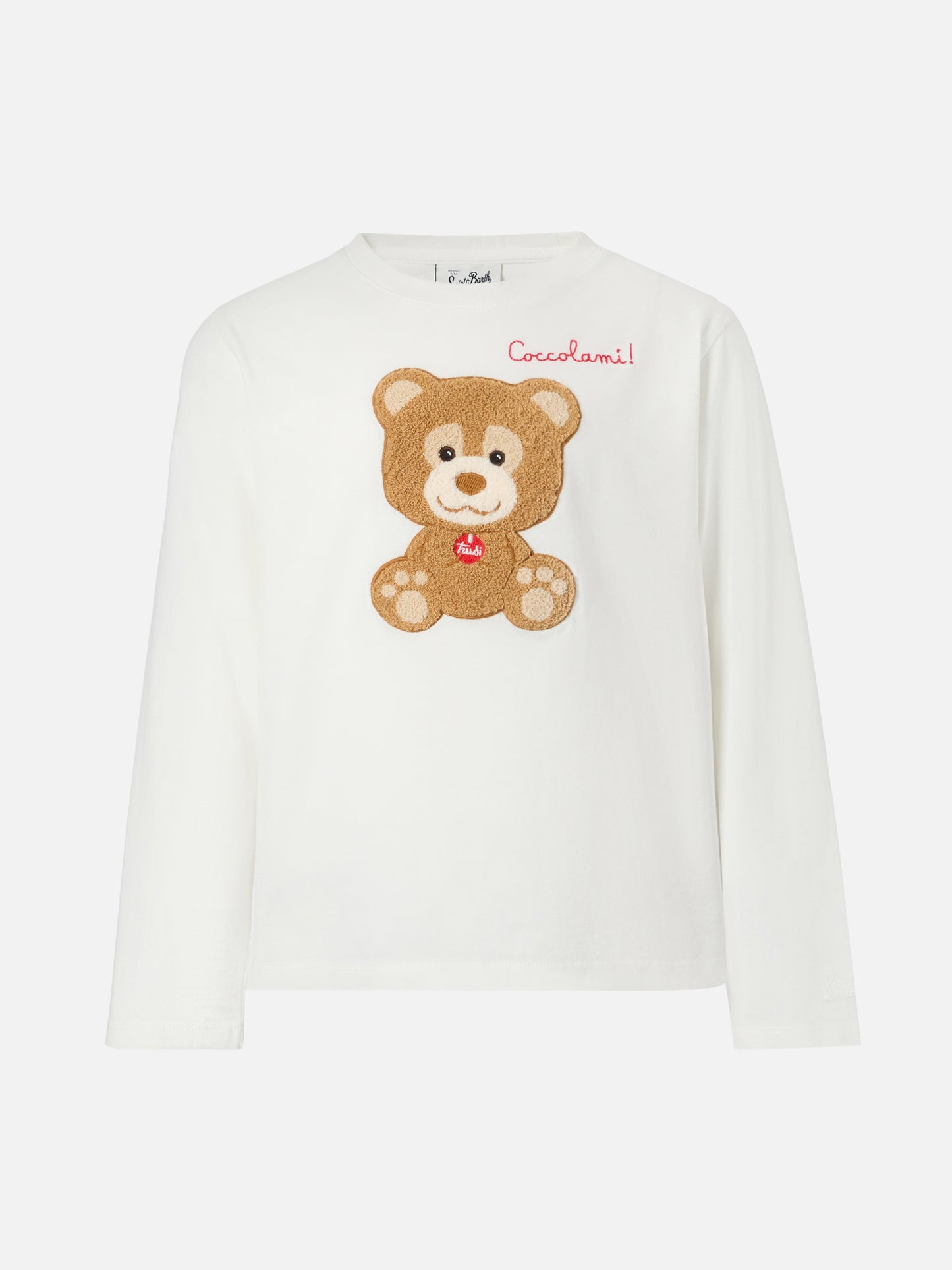 T-shirt blanc Penny avec appliqué ours Trudi | Édition spéciale 