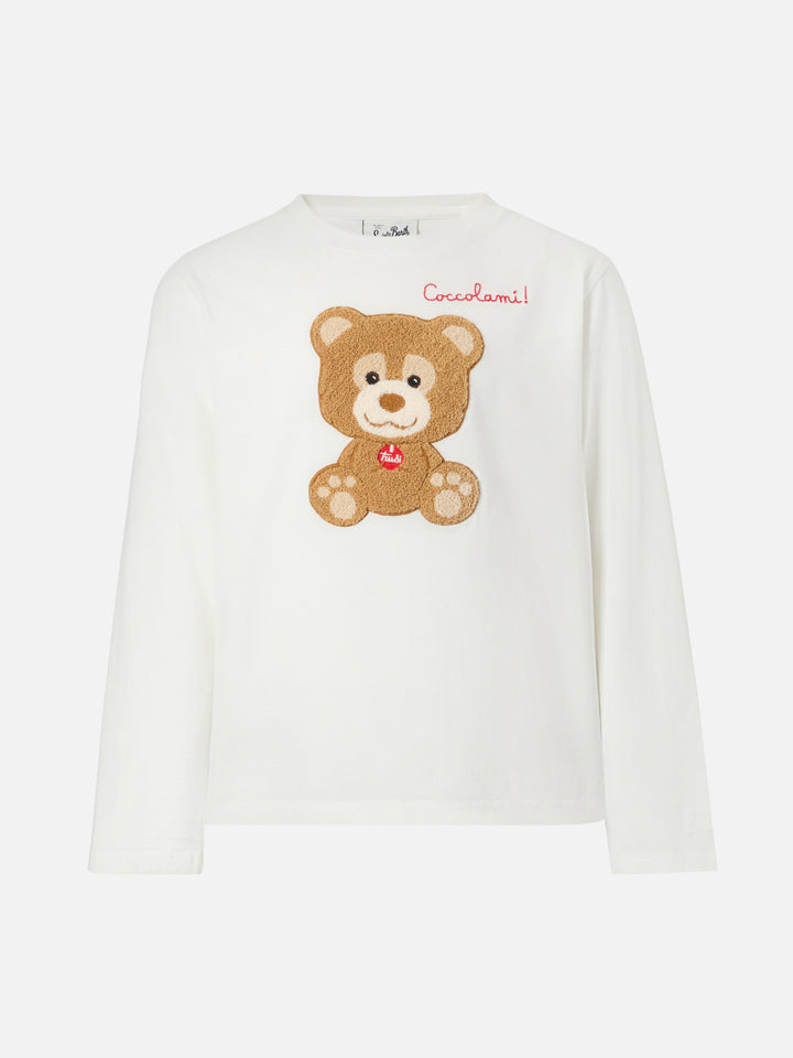 Penny white t-shirt  Trudi bear appliqué | Special edition