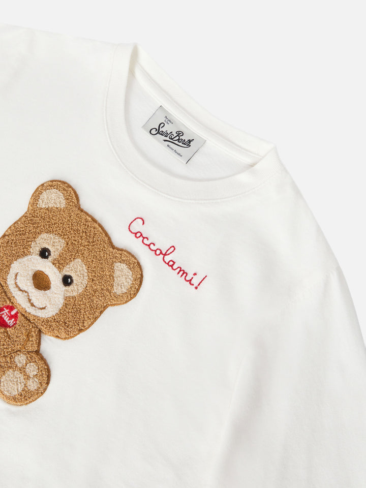 Penny white t-shirt  Trudi bear appliqué | Special edition