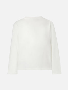 T-shirt blanc Penny avec appliqué ours Trudi | Édition spéciale 