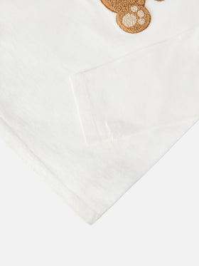 T-shirt blanc Penny avec appliqué ours Trudi | Édition spéciale 