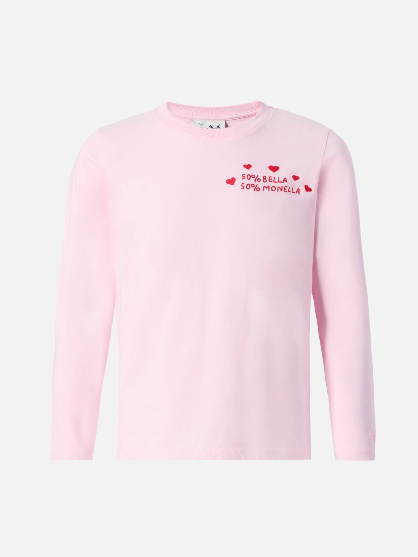 T-shirt rose Penny avec broderie Bella e Monella 
