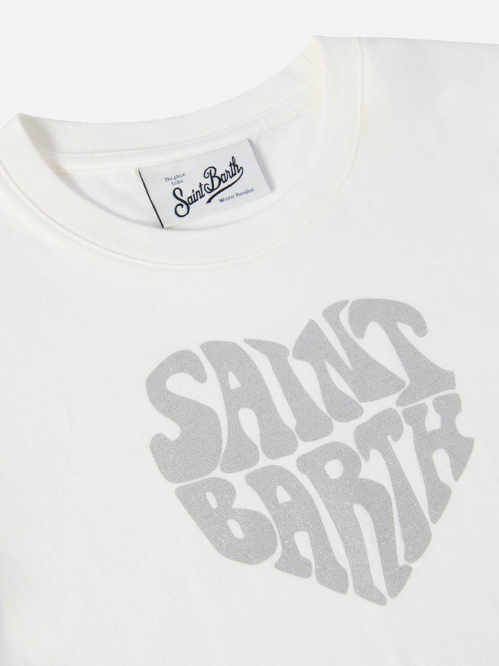 Penny white t-shirt  Saint Barth glitter print