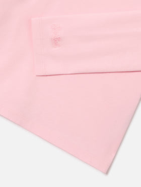 Pink Penny Langarm-T-Shirt aus Bio-Baumwolle mit Vado Dai Nonni-Stickerei 