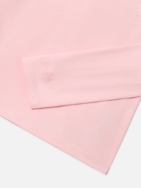 T-shirt à manches longues en coton Pink Penny avec imprimé flock Dad's Favourite 