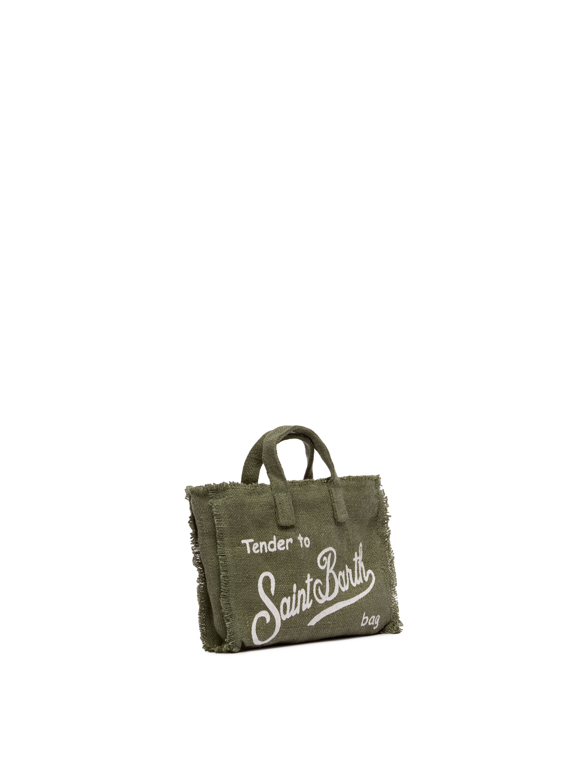 Military green linen Phone Bag - MC2 Saint Barth