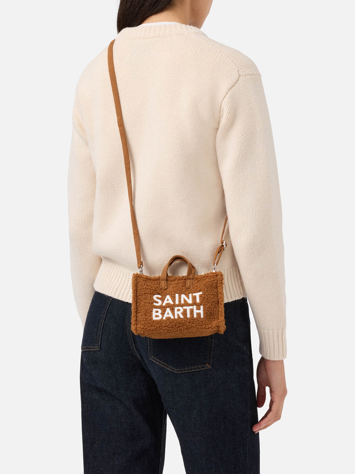 Mini Phone Bag Teddy in brown sherpa