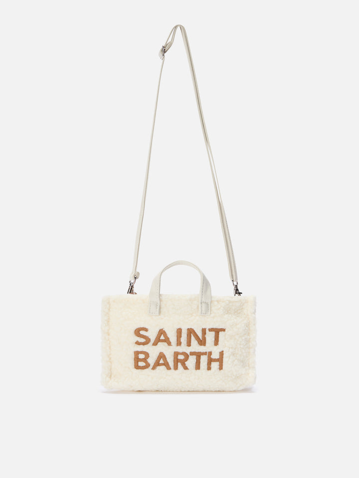 Sac téléphone Off white en tissu teddy avec broderie logo 