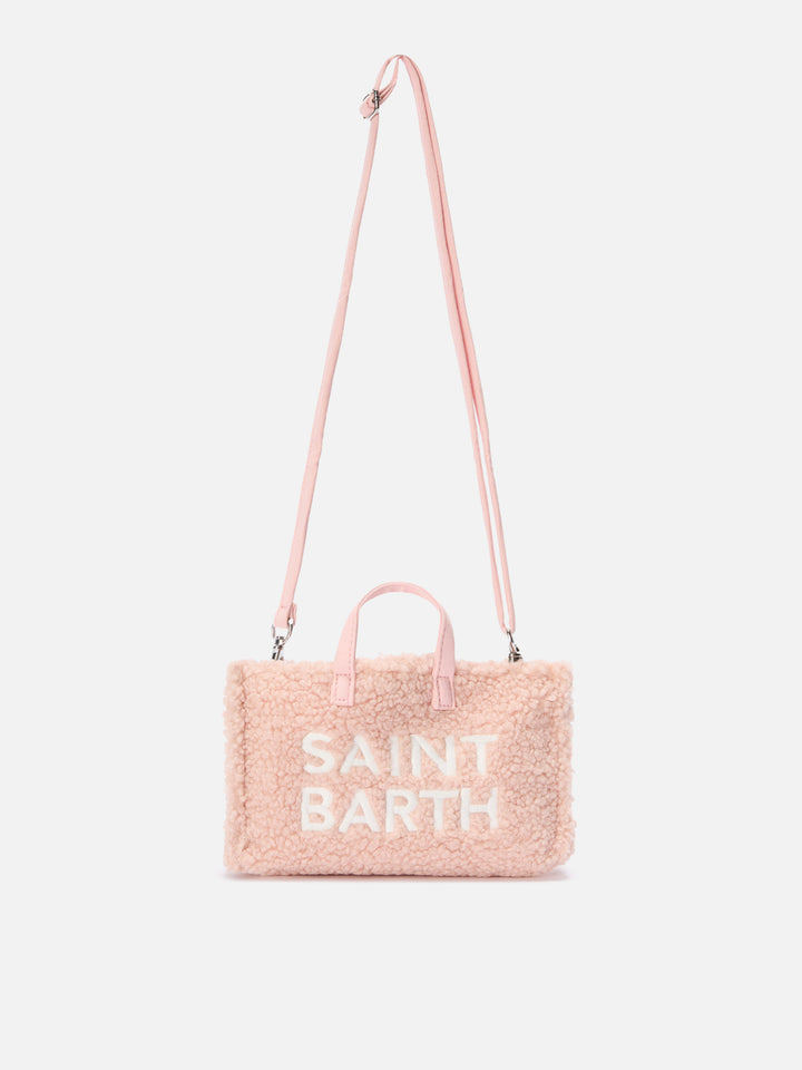 Mini Phone Bag Teddy in pink sherpa