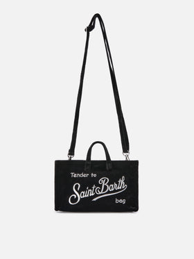Mini-Handytasche aus schwarzem Samt