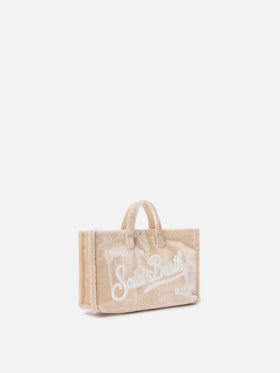 Mini Phone Bag Velvet in beige velvet