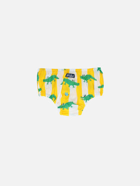 Infant bloomers Pimmy with crocodiles print - MC2 Saint Barth