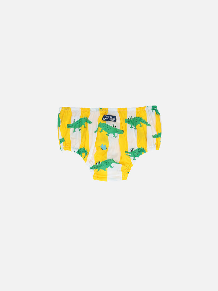 Infant bloomers Pimmy with crocodiles print - MC2 Saint Barth