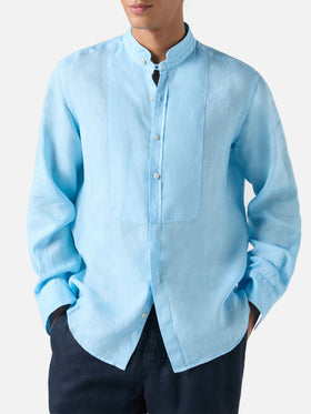 Camicia Pierre in lino azzurro