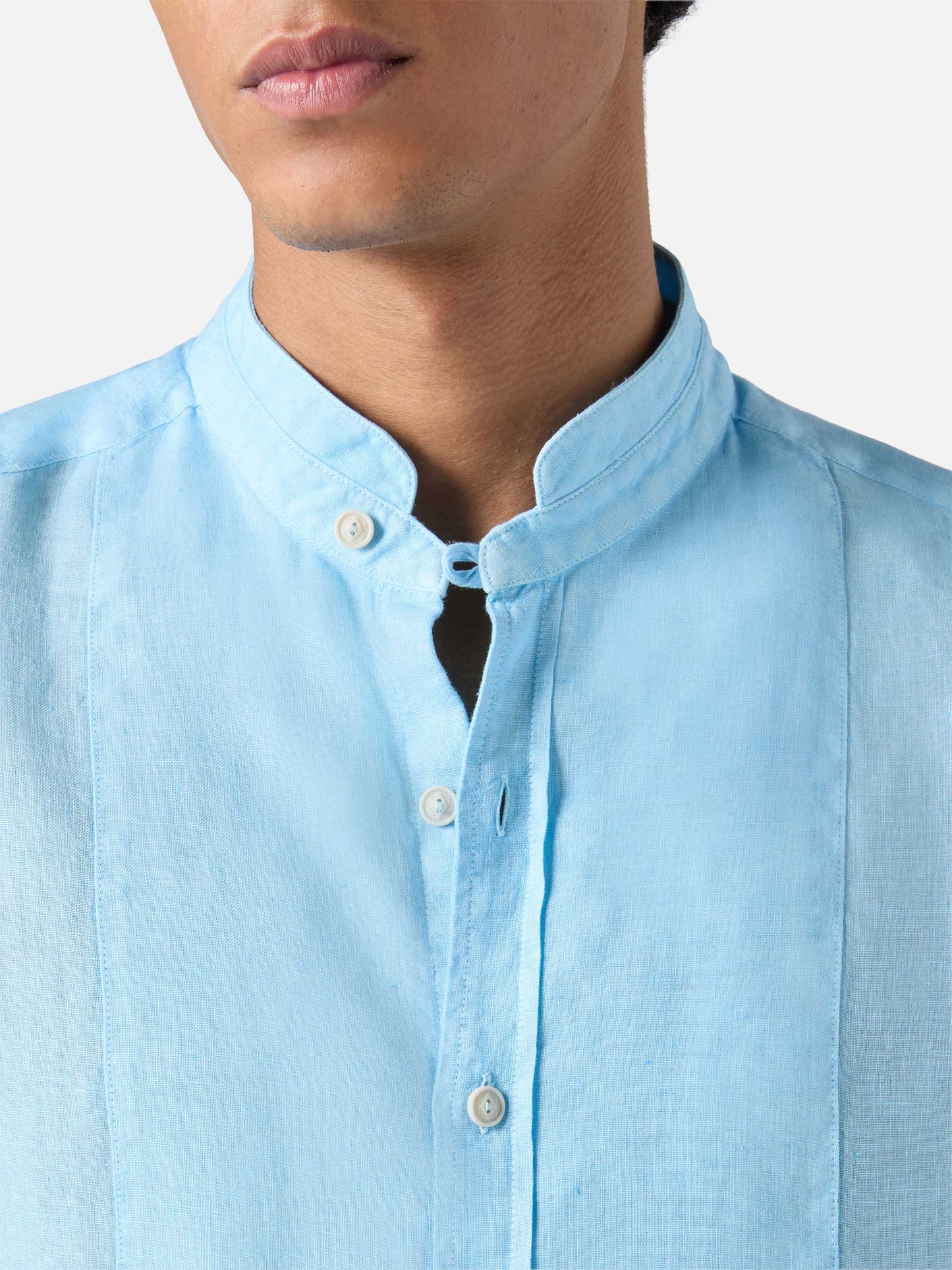 Camicia Pierre in lino azzurro