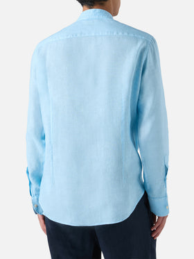Camicia Pierre in lino azzurro