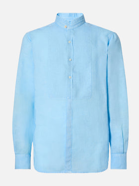 Camicia Pierre in lino azzurro