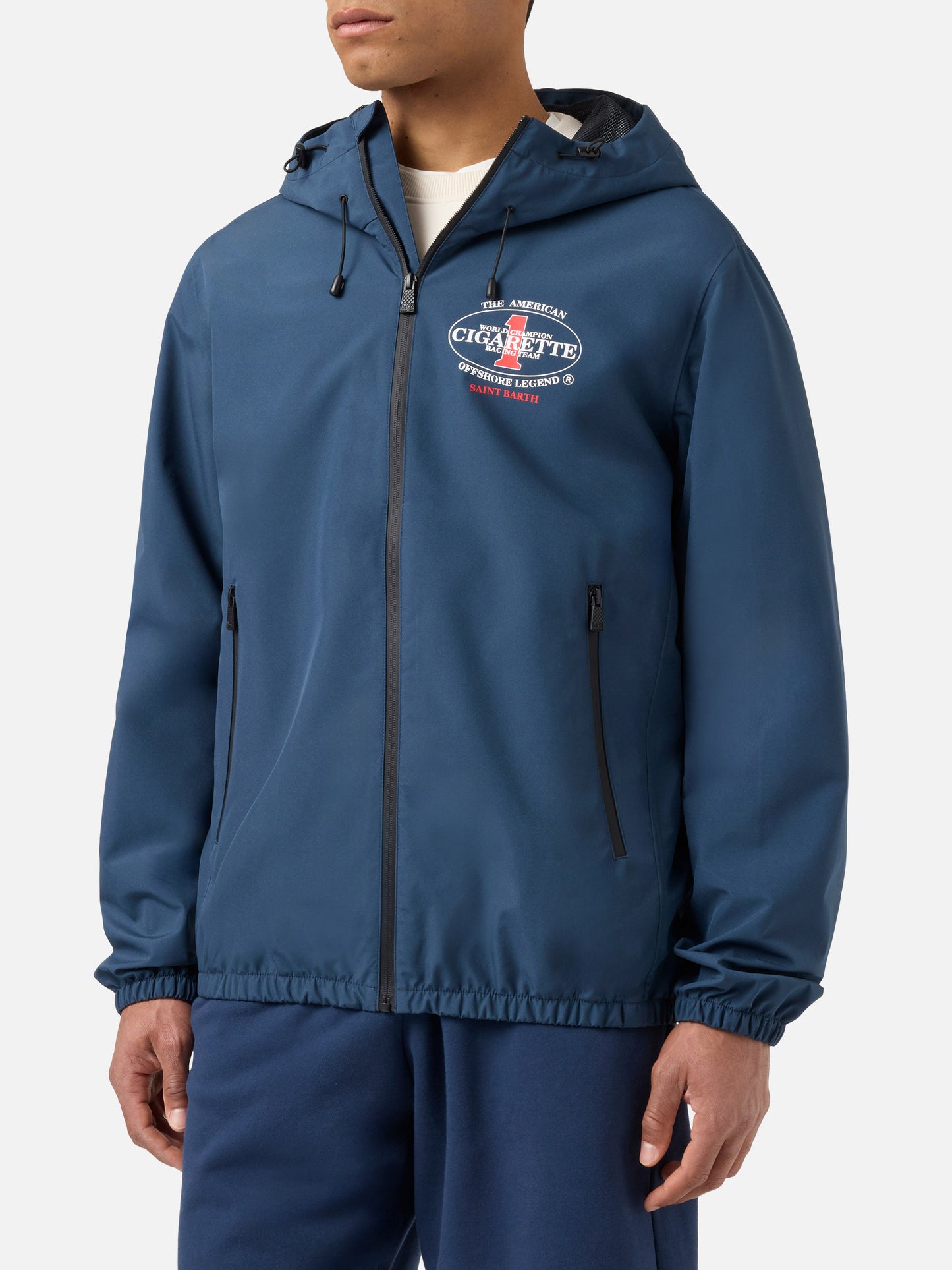 Chaqueta técnica Pilot azul marino con estampado Cigarette | Edición Especial 