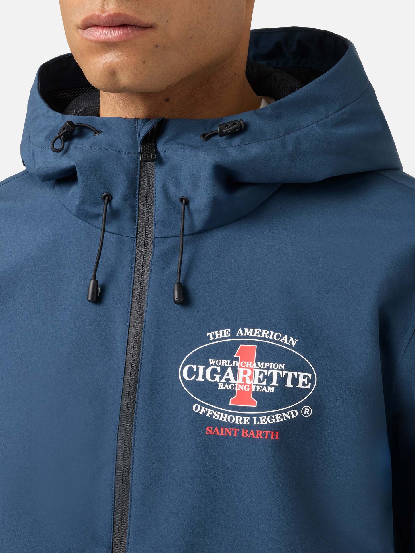 Chaqueta técnica Pilot azul marino con estampado Cigarette | Edición Especial 