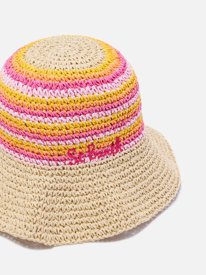 Multicolor Polly Jr hat with stripes