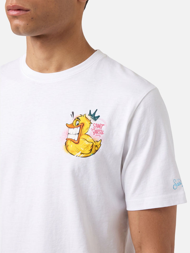 T-shirt Crypto duck en coton blanc Portofino | Édition spéciale 