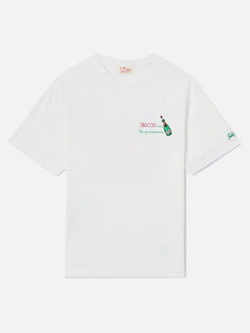 Camiseta Portofino blanca con bordado Sboccio Con La Primavera 