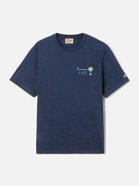 Camiseta Portofino azul con bordado Business Glass 