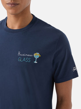 Camiseta Portofino azul con bordado Business Glass 
