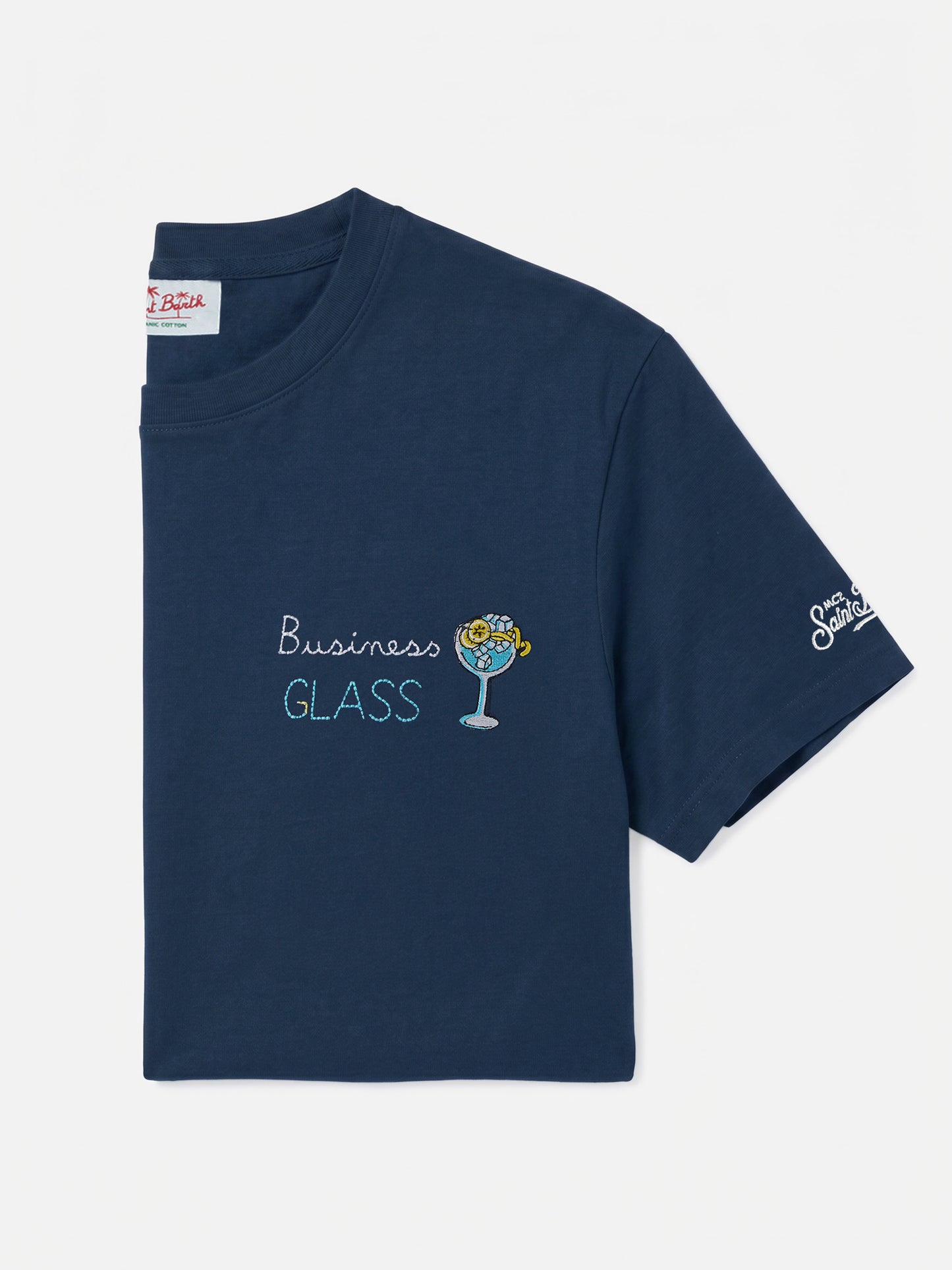 Camiseta Portofino azul con bordado Business Glass 