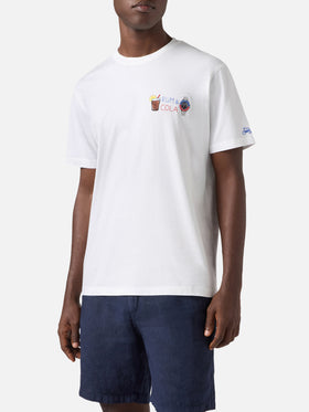 Camiseta Portofino blanca con bordado Rum E Cola 