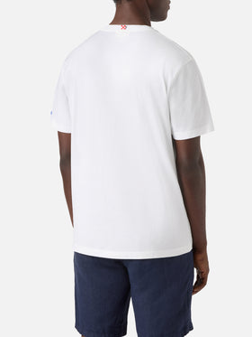 Camiseta Portofino blanca con bordado Rum E Cola 