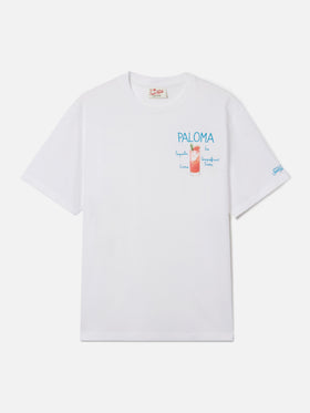 White Portofino T-shirt with Paloma embroidery