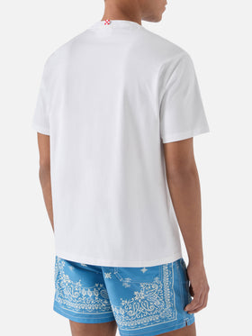 White Portofino T-shirt with Paloma embroidery