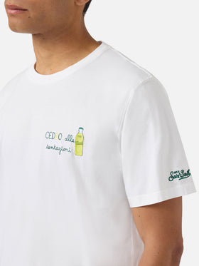 Camiseta Portofino blanca con bordado Cedro Alle Tentazioni | Edición Especial 