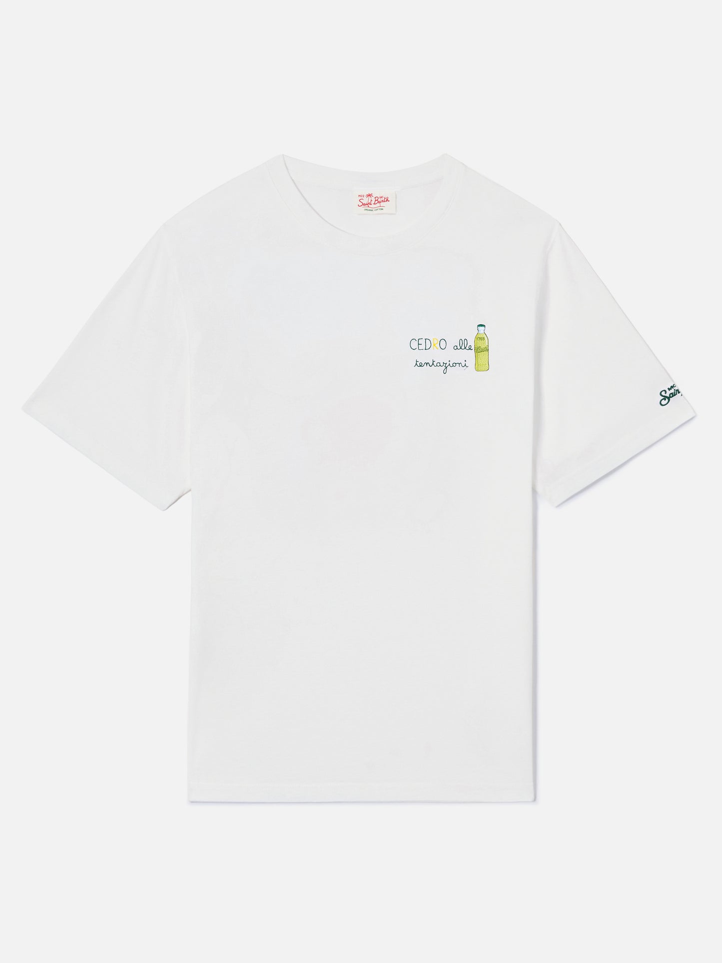 Camiseta Portofino blanca con bordado Cedro Alle Tentazioni | Edición Especial 