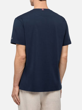 Classic fit cotton jersey t-shirt Portofino with Sto na crema embroidery - MC2 Saint Barth