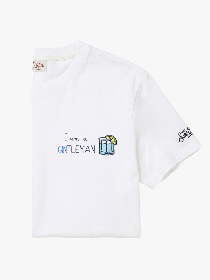 T-shirt Portofino avec broderie I am a GINtleman 