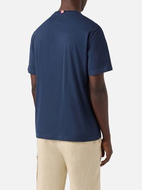 T-shirt Portofino blu con ricamo Real Men Play Padel