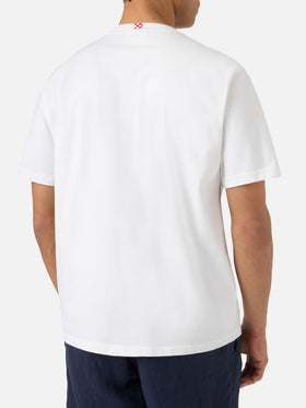 T-shirt Portofino blanc avec broderie Aperol Spritz Please | Édition spéciale 