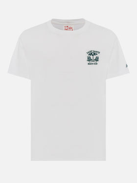 Classic fit cotton jersey t-shirt Portofino with Saint Barth beach club embroidery - MC2 Saint Barth