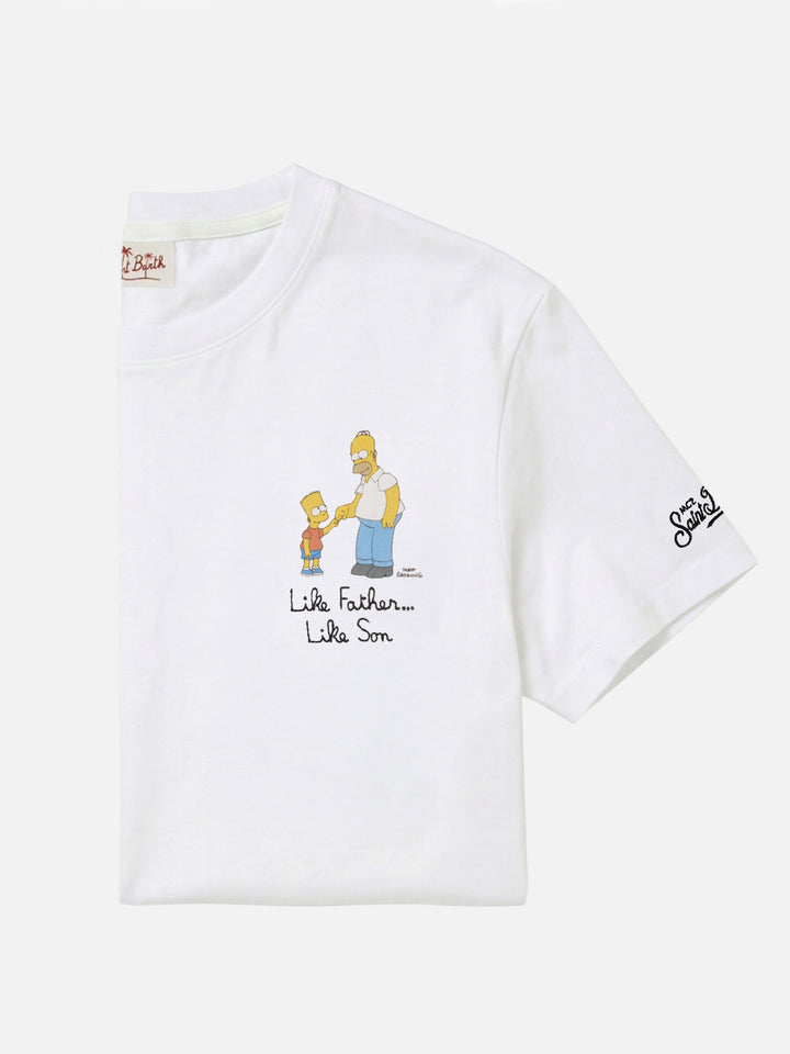 White Portofino T-shirt with Like Father Like Son embroidery | Special Edition