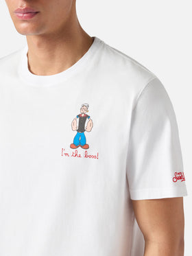 White Portofino T-shirt with I'm The Boss embroidery | Special Edition