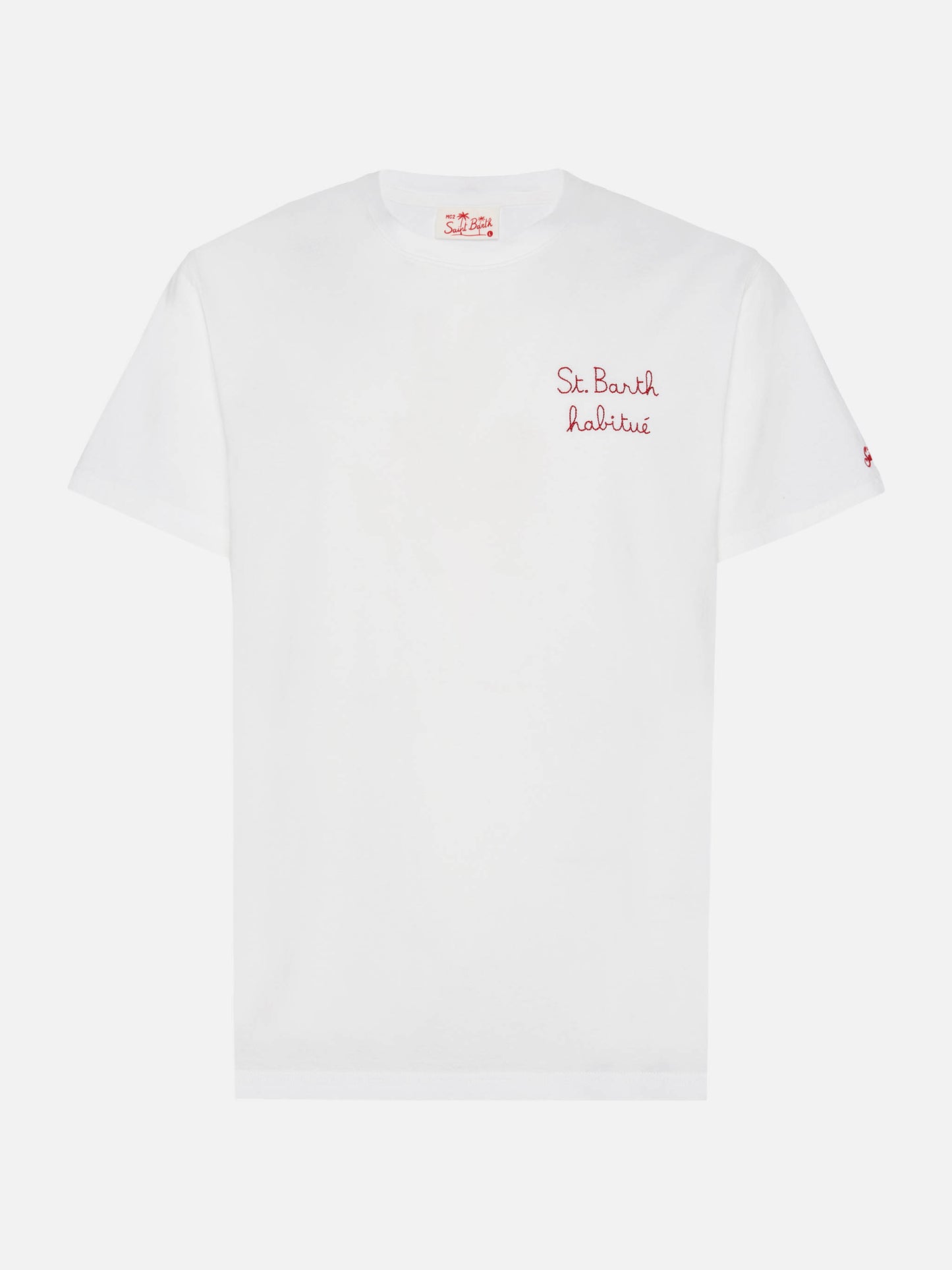 T-shirt en jersey de coton Portofino avec broderie St. Barth habituè 