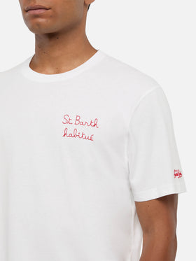 T-shirt en jersey de coton Portofino avec broderie St. Barth habituè 