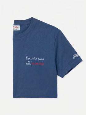 Portofino-T-Shirt mit Bocciato pure all’alcol test-Stickerei 